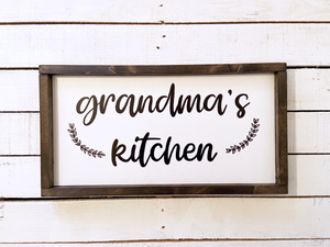 Grandma's Kitchen Wood Sign