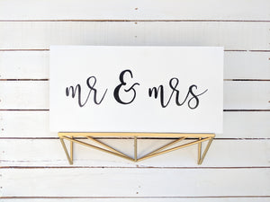 Mr and Mrs Wood Sign